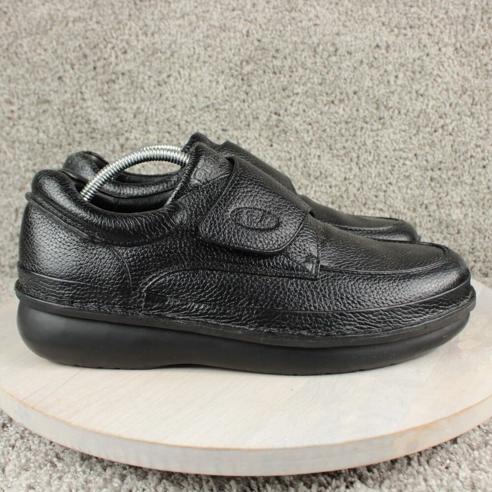 Propet Leather Slip On Shoes Mens 11 Black Comfort Walking